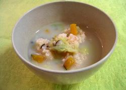 【旨みが凝縮】海老しんじょうの豆乳スープ