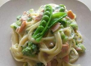 鮭と菜の花パスタ