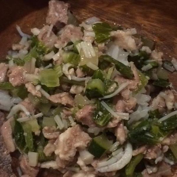 しらすと青野菜煮込みのかけごはん