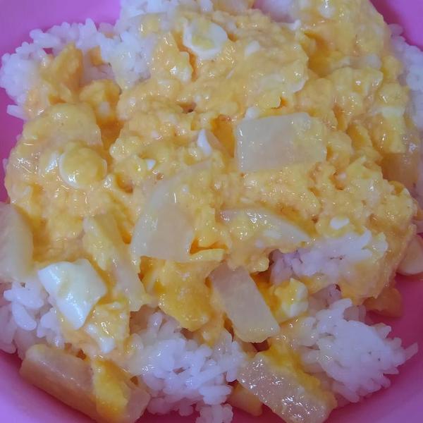 卵と大根のエッグのせごはん